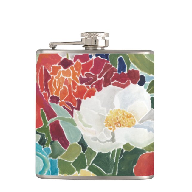 Midnight Florals I Hip Flask (Front)