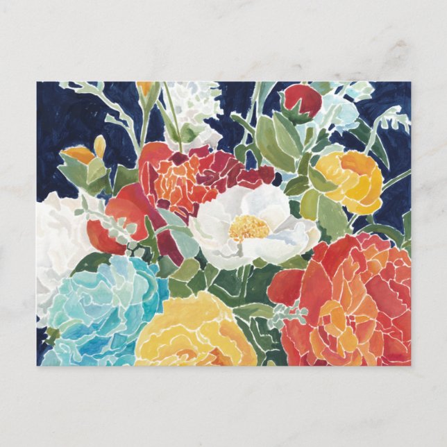Midnight Florals I Postcard (Front)