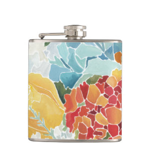 Midnight Florals II Hip Flask