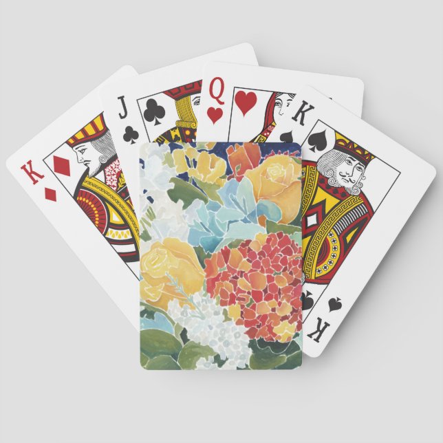 Midnight Florals II Playing Cards (Back)