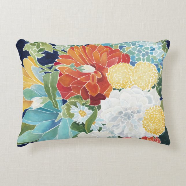 Midnight Florals III Accent Pillow (Front)