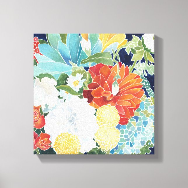 Midnight Florals III Canvas Print (Front)