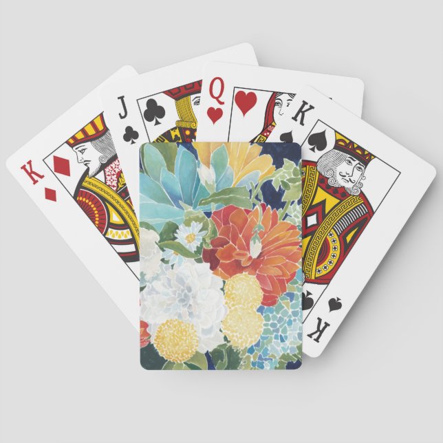 Midnight Florals III Playing Cards (Back)