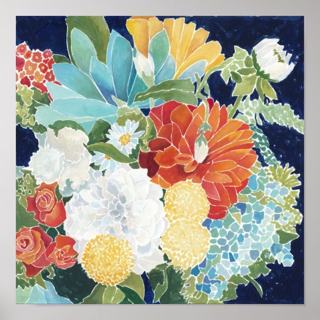 Midnight Florals III Poster (Front)