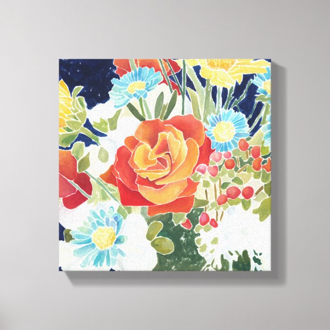Midnight Florals IV Canvas Print (Front)