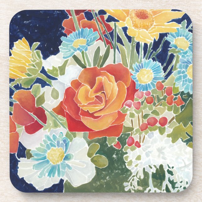 Midnight Florals IV Coaster (Front)