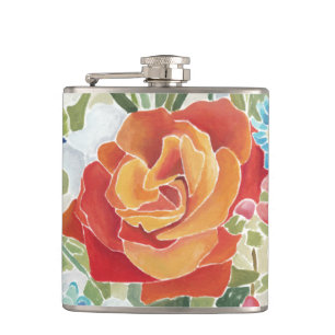 Midnight Florals IV Hip Flask
