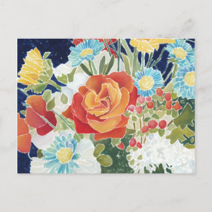 Midnight Florals IV Postcard