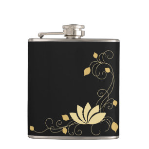 Midnight Flower Hip Flask