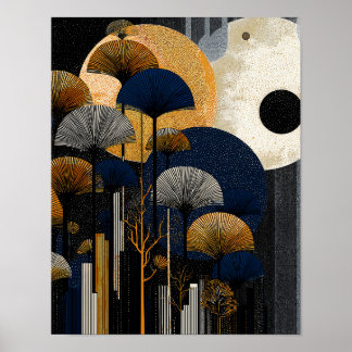 Midnight Forest  #2 - 4x5 Digital Download Poster