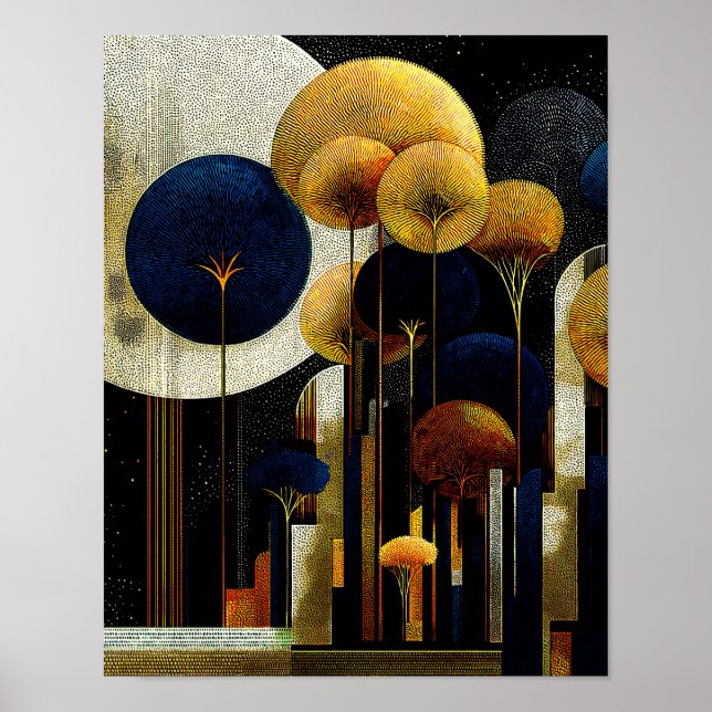 Midnight Forest  #7 - 4x5 Digital Download Poster (Front)