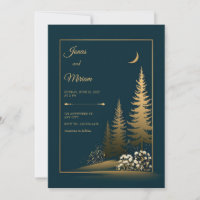 Midnight Forest Gold Wedding