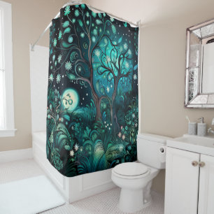 Midnight Forest Shower Curtain