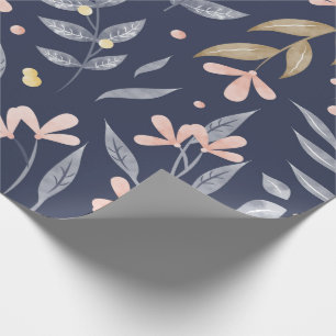 Midnight Garden Floral Wrapping Paper