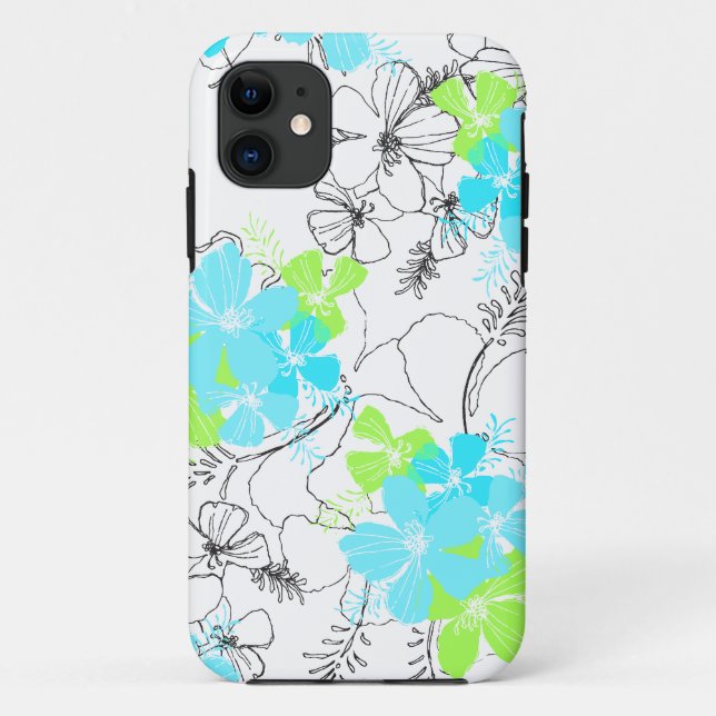 Midnight Garden Hawaiian Hibiscus iPhone 5 Cases (Back)