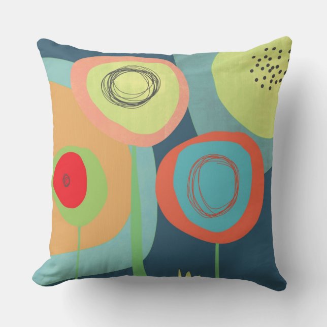 Midnight Garden - Images on both sides Throw Pillow (Front)