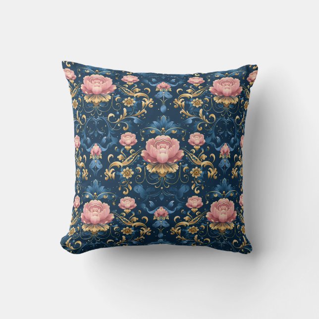 Midnight Garden Royale Princesscore Throw Pillow (Front)