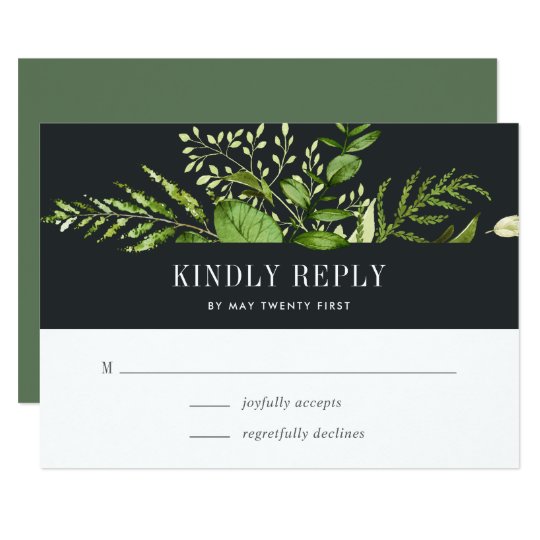 Midnight Garden RSVP Card
