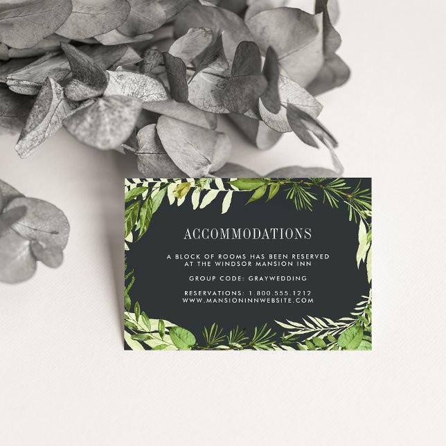 Midnight Garden | Wedding Hotel Accommodation Card (Creator Uploaded)