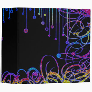 Midnight Glitter Binder