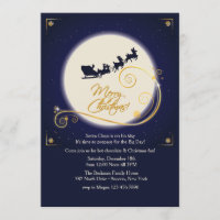 Midnight Glow Christmas Party Invitation