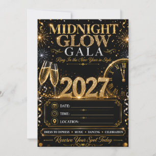 Midnight Glow Gala Invitation