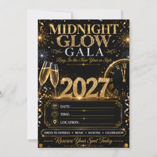 Midnight Glow Gala Invitation
