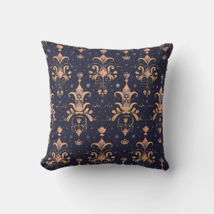 Midnight Gold Enchantment Princesscore Throw Pillow