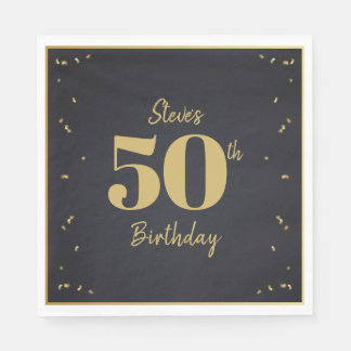 Midnight Gold Milestone Napkin