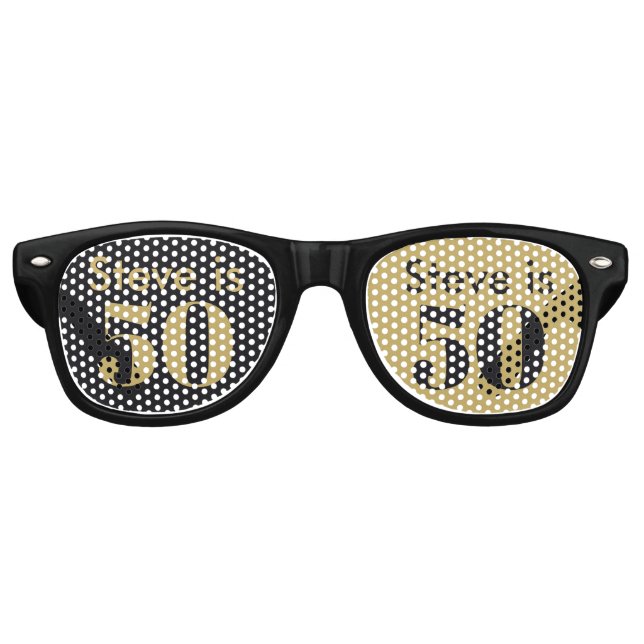 Midnight Gold Milestone Retro Sunglasses (Front)