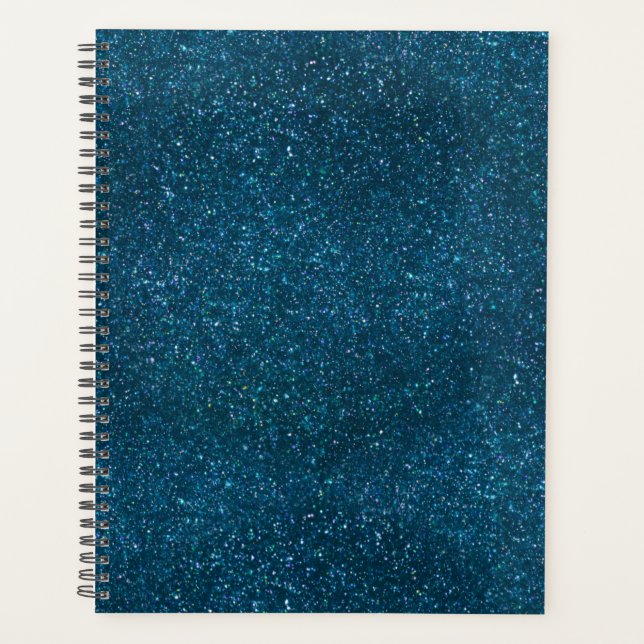 Midnight Green Glitter Planner (Front)