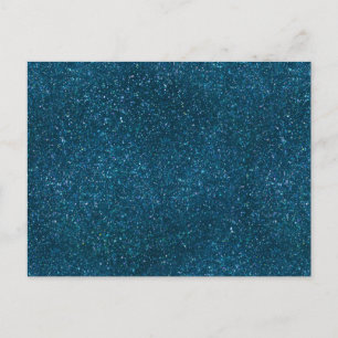 Midnight Green Glitter Postcard