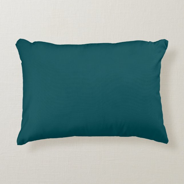 Midnight Green Solid Colour Accent Pillow (Front)
