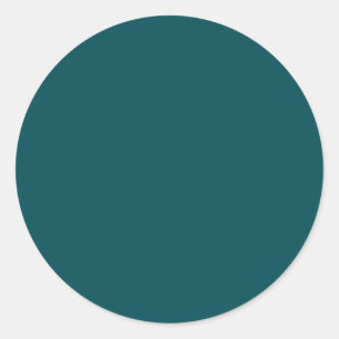 Midnight Green Solid Colour Classic Round Sticker