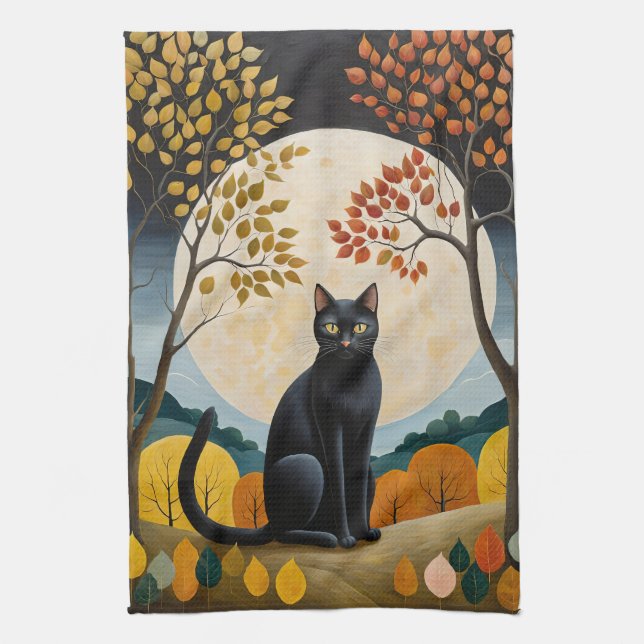 Midnight Guardian Kitchen Towel (Vertical)