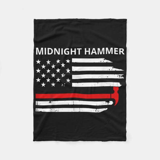 Midnight Hammer B-2 Stealth Jet Operation Merica F Fleece Blanket (Front)