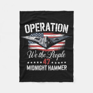 Midnight Hammer B-2 Stealth Jet Operation Midnight Fleece Blanket