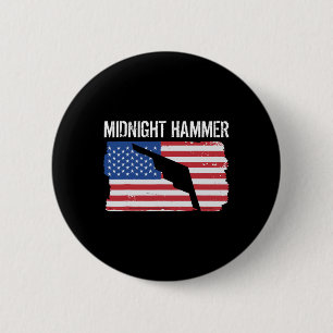 Midnight Hammer B-2 Stealth Jet Operation Usa Flag 2 Inch Round Button