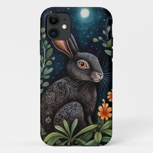 Midnight Hare Phone Case (Back)