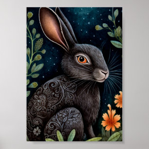 Midnight Hare Poster