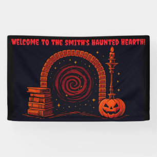 Midnight Hearth Medieval-Orange and black Banner