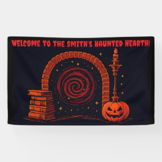 Midnight Hearth Medieval-Orange and black Banner