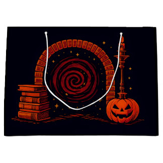 Midnight Hearth Medieval-Orange and black Large Gift Bag