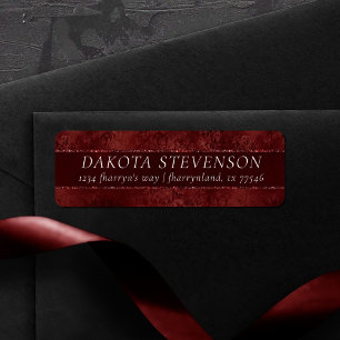 Midnight Henna Romance   Red Satiny Grunge Address