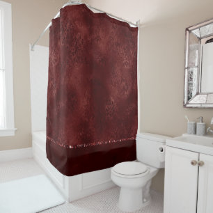 Midnight Henna Romance Red Satiny Grunge Damask