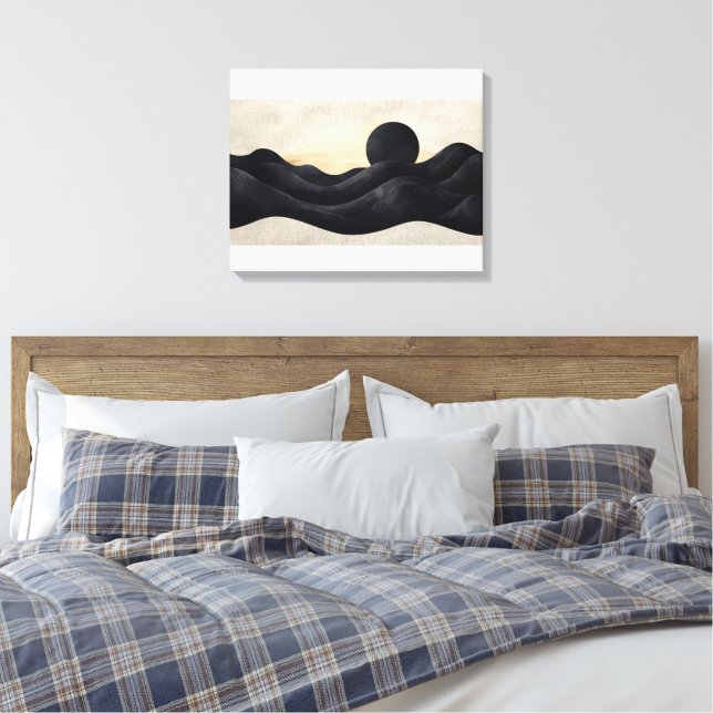 Midnight Horizon Canvas Print (Insitu(Bedroom))