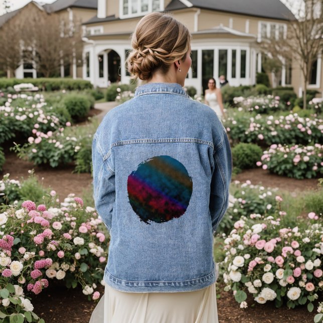 Midnight Horizon Denim Jacket (Wedding Back)
