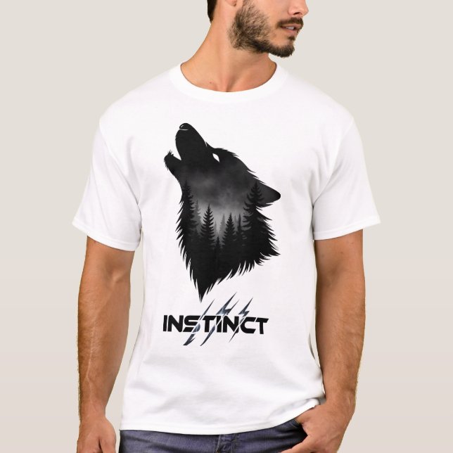 Midnight Howl , alpha wolf Graphic Tee (Front)