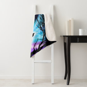 Midnight Howl Sherpa Blanket