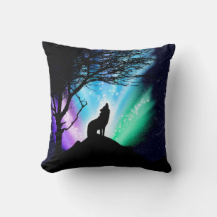 Midnight Howl Throw Pillow